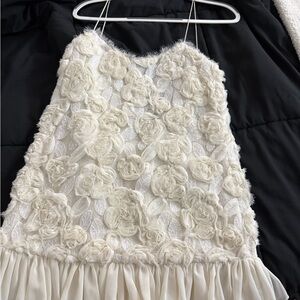 Alexis White Textured Dress